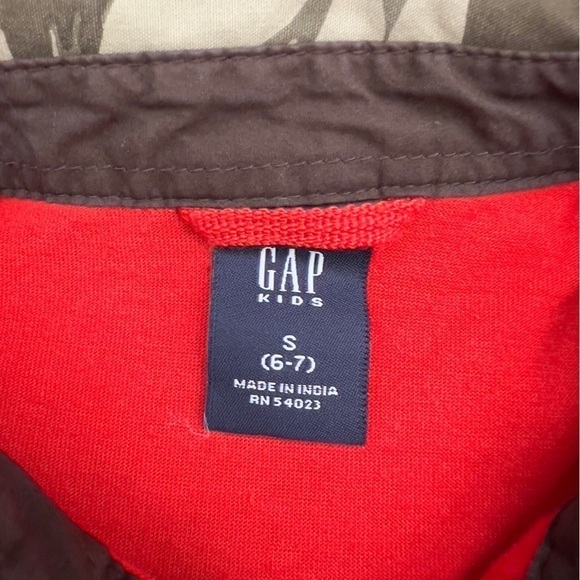 Gap Kids Boys Utility Camo Army Shacket Jacket Shirt Outerwear Cotton Size 7 - Picture 3 of 13